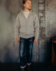 14oz Ultra Heavyweight Loopwheel Cotton Zip Up Hoodie - Grey IHSW-10-GRY
