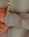 14oz Ultra Heavyweight Loopwheel Cotton Zip Up Hoodie - Grey IHSW-10-GRY