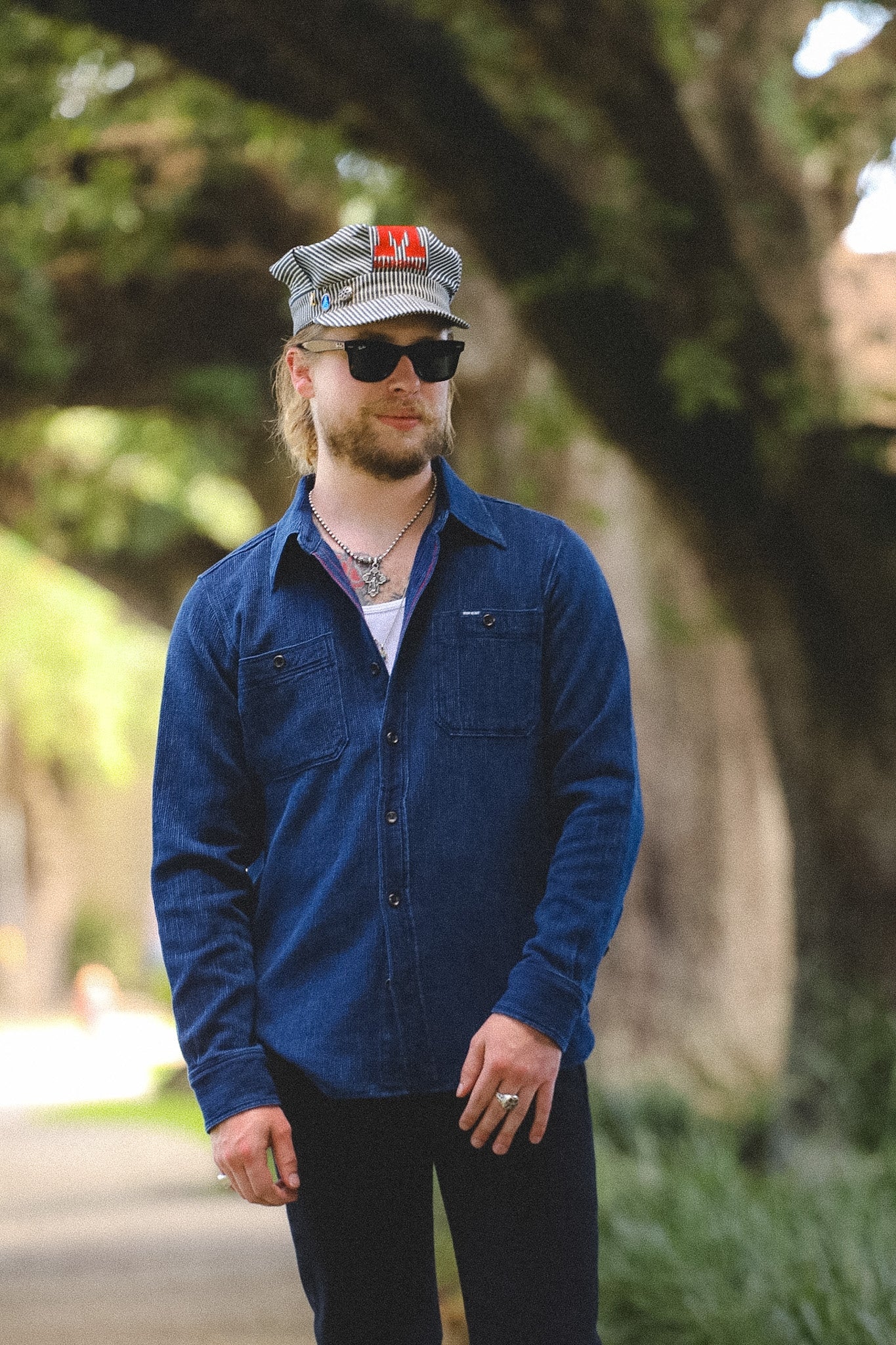 IHSH-96-IND Iron Heart Waffle Work Shirt - Indigo – Iron Shop