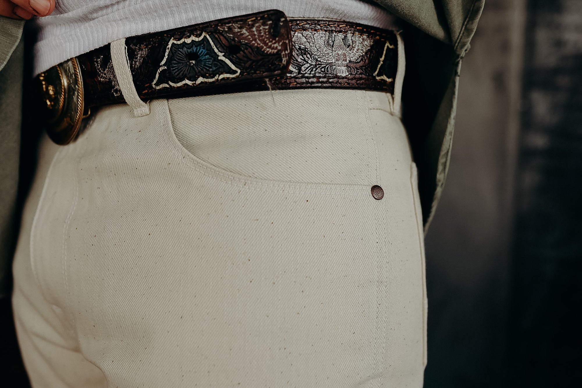 Wilkes Western 14oz Ecru Denim