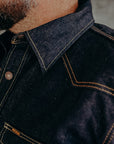 18oz Vintage Selvedge Denim CPO Shirt - Indigo IHSH-292-IND