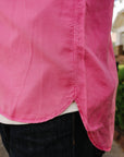 Tencel Gabardine Pearl Snap Shirt -Flamingo