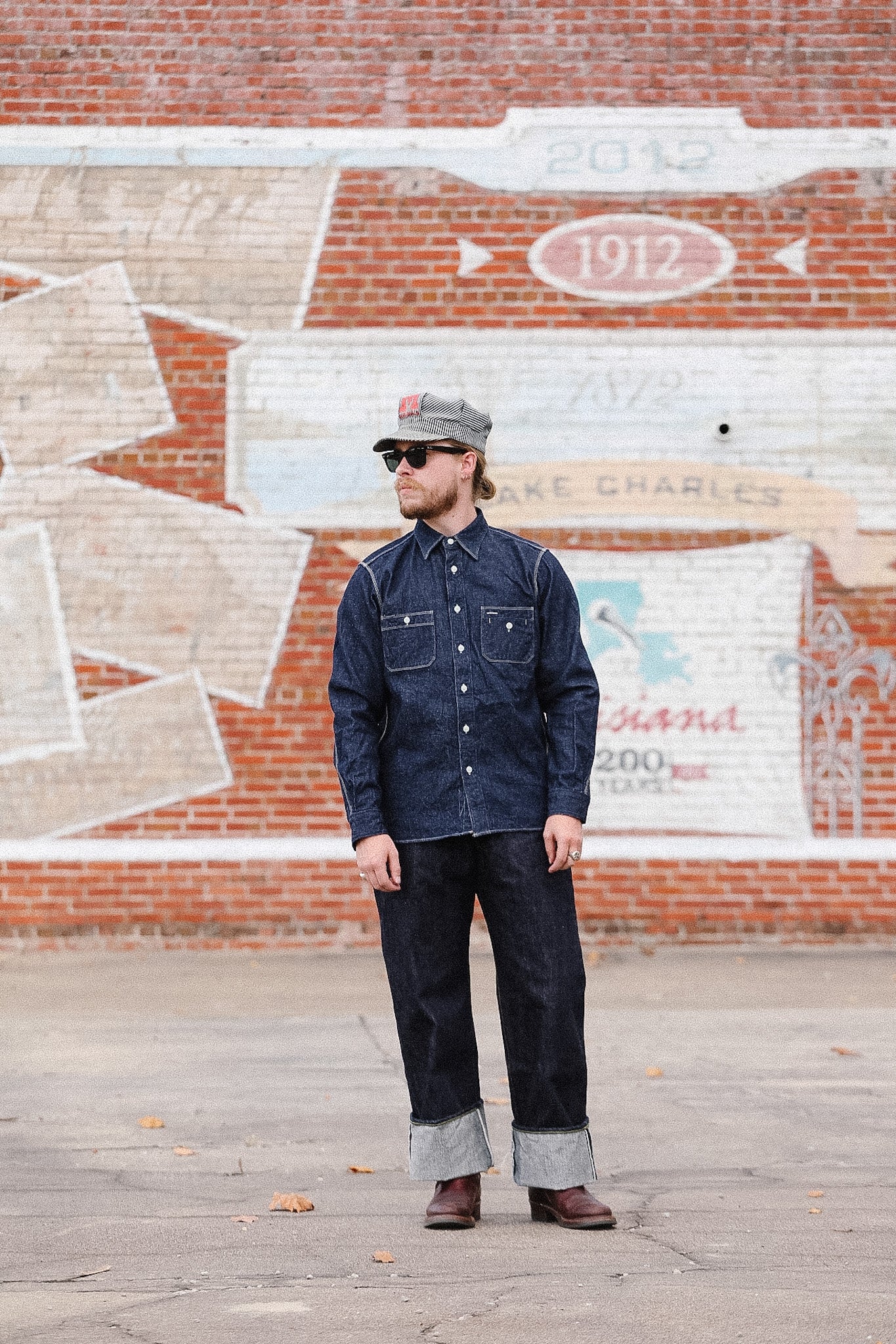 SAMURAI JEANS ヒッコリーカバーオールシャツ S SJWS-SC02 Samurai Jeans Cotton Denim Work Shirt- Indigo – Iron