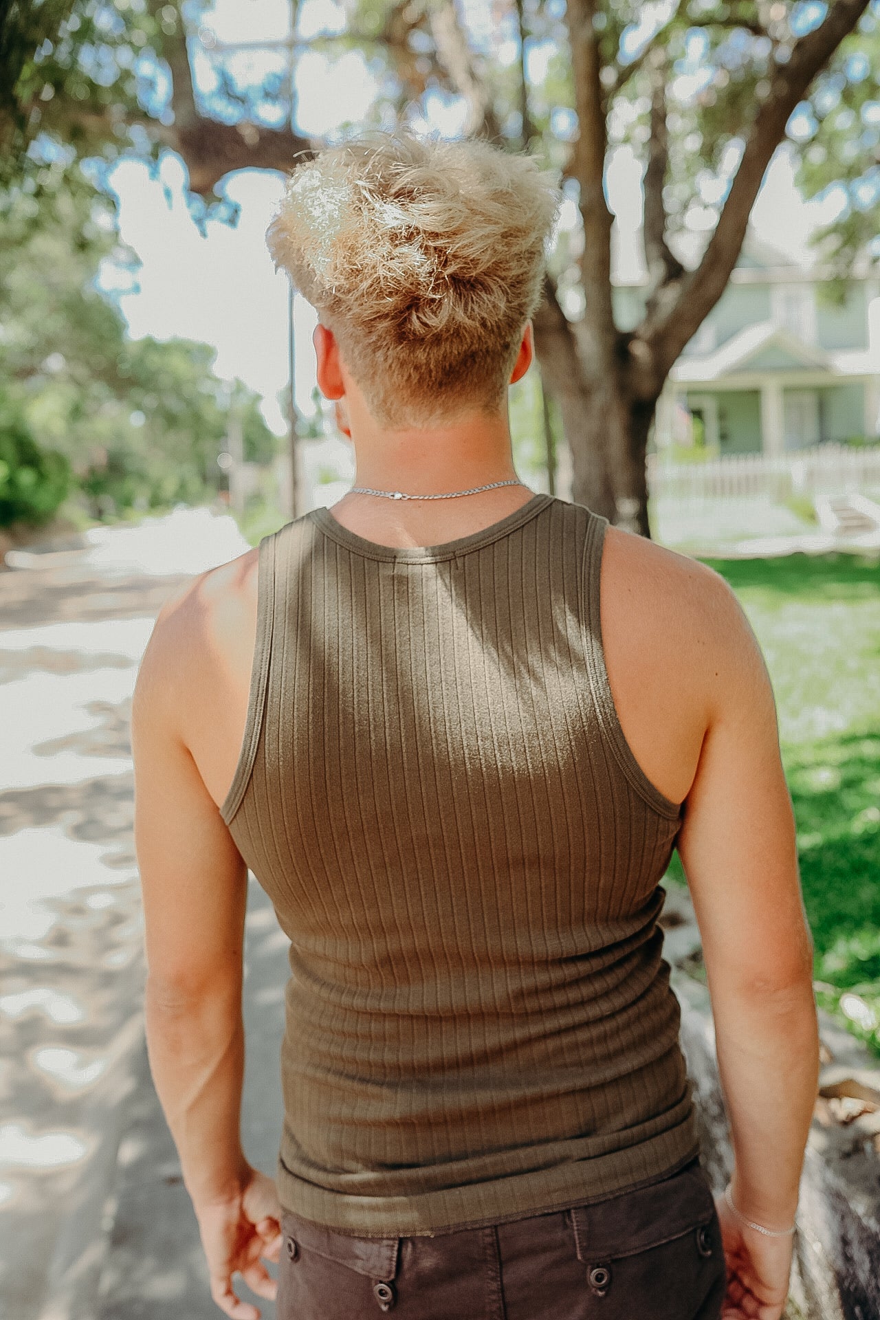 Ribbed Tank - Olive