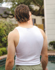 Tubular Rib Knit Tank Top - Natural
