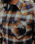 Dollard Shirt, Herringbone Check, Brown / Beige / Blue