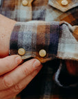 Dollard Shirt, Herringbone Check, Brown / Beige / Blue