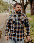 Dollard Shirt, Herringbone Check, Brown / Beige / Blue