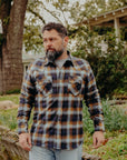 Dollard Shirt, Herringbone Check, Brown / Beige / Blue