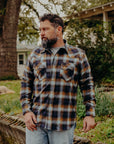 Dollard Shirt, Herringbone Check, Brown / Beige / Blue
