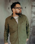 9oz Military Serge CPO Shirt - Olive IHSH-381-OLV