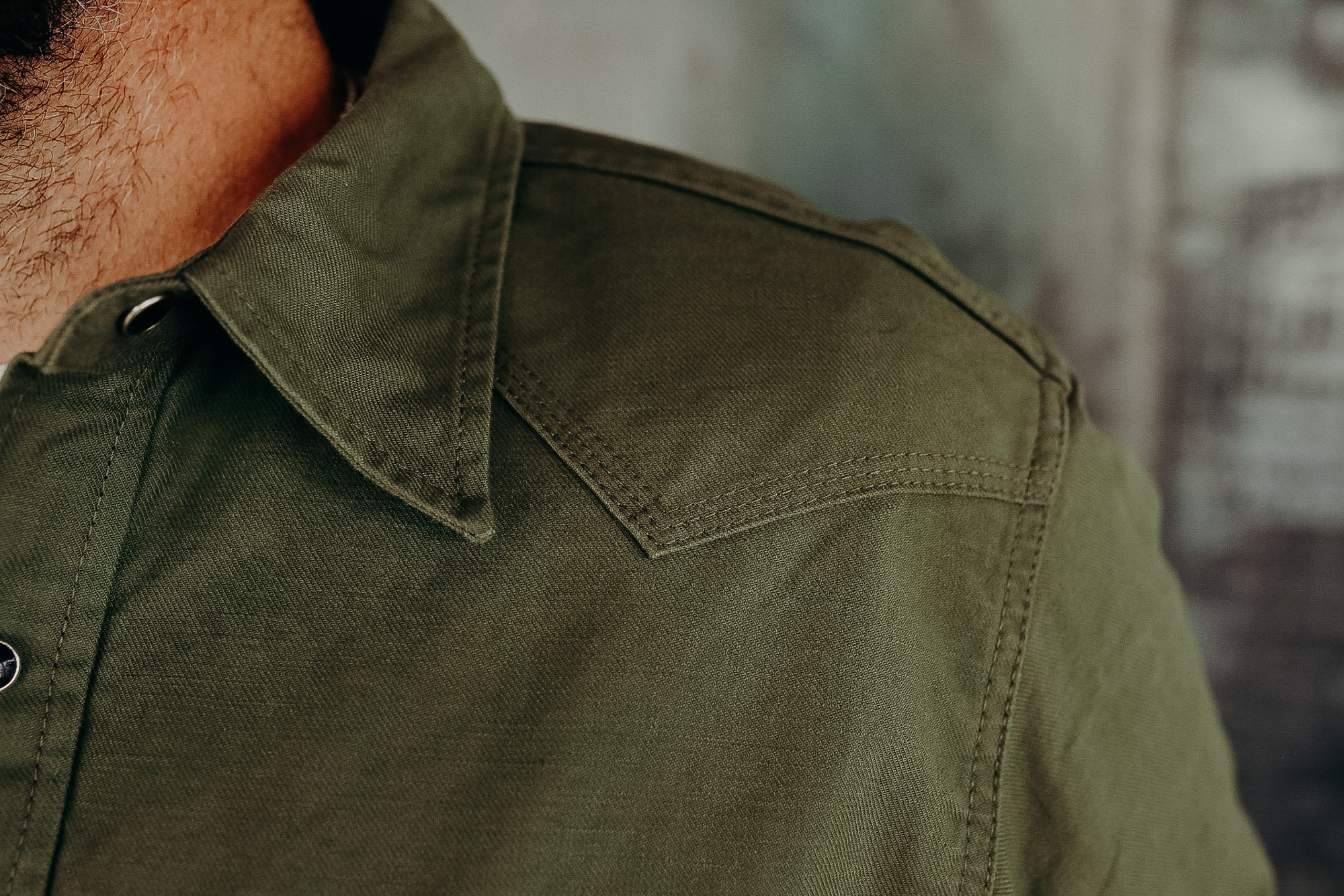 9oz Military Serge CPO Shirt - Olive IHSH-381-OLV