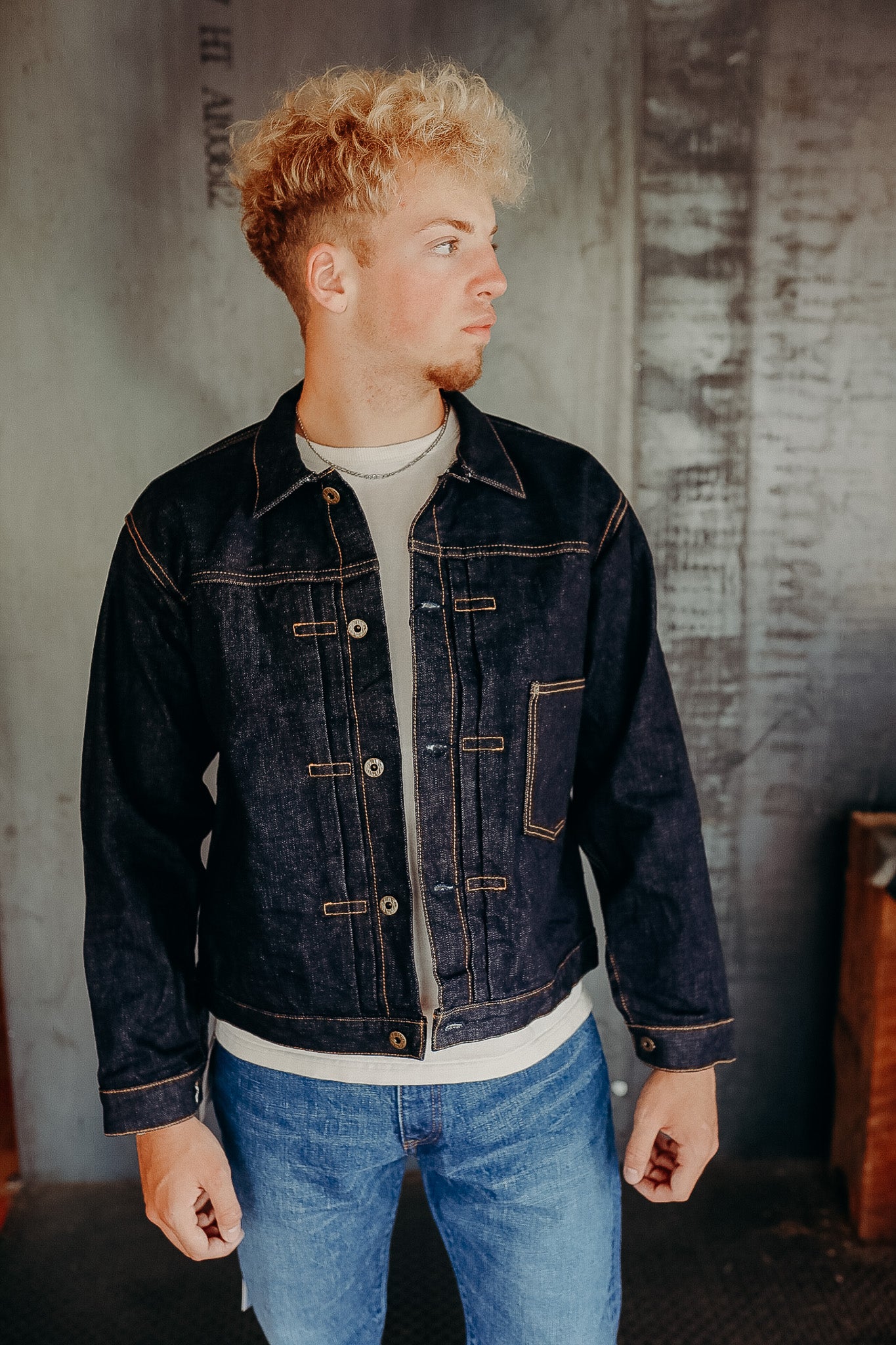 14.8oz Type 1 Denim Jacket- JBGJ1003