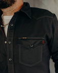9oz Military Serge CPO Shirt - Black IHSH-381-BLK