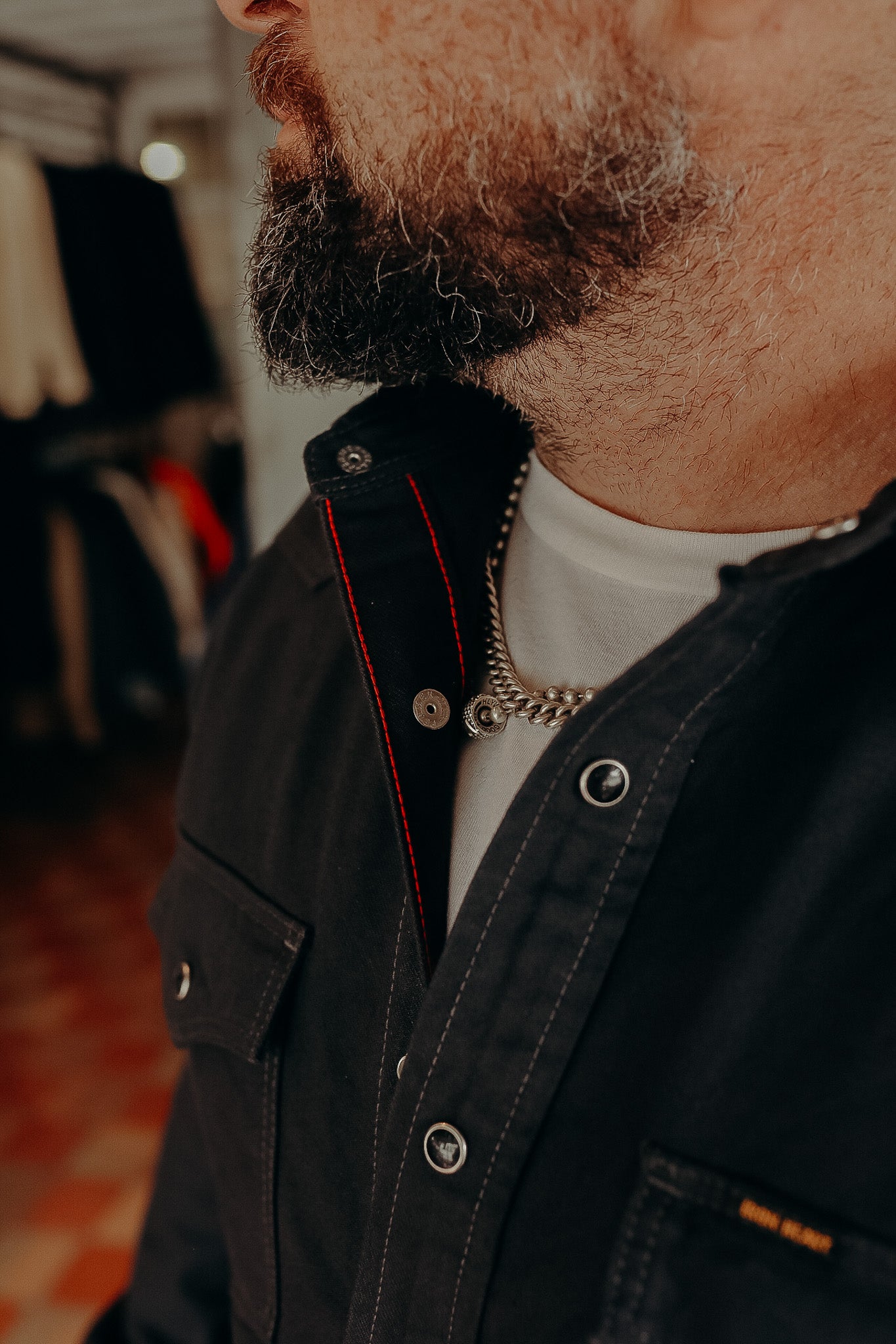 9oz Military Serge CPO Shirt - Black IHSH-381-BLK