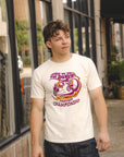 "Championship" USA Cotton Pigment Dye Loopwheel T-shirt - Ivory (8163A)