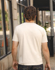 "Championship" USA Cotton Pigment Dye Loopwheel T-shirt - Ivory (8163A)