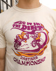 "Championship" USA Cotton Pigment Dye Loopwheel T-shirt - Ivory (8163A)