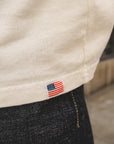 "Championship" USA Cotton Pigment Dye Loopwheel T-shirt - Ivory (8163A)