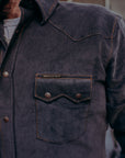 Indigofera Ryman Corduroy Shirt, Steel Grey