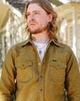 12oz Military Moleskin Western Shirt - Khaki IHSH-426-KHA