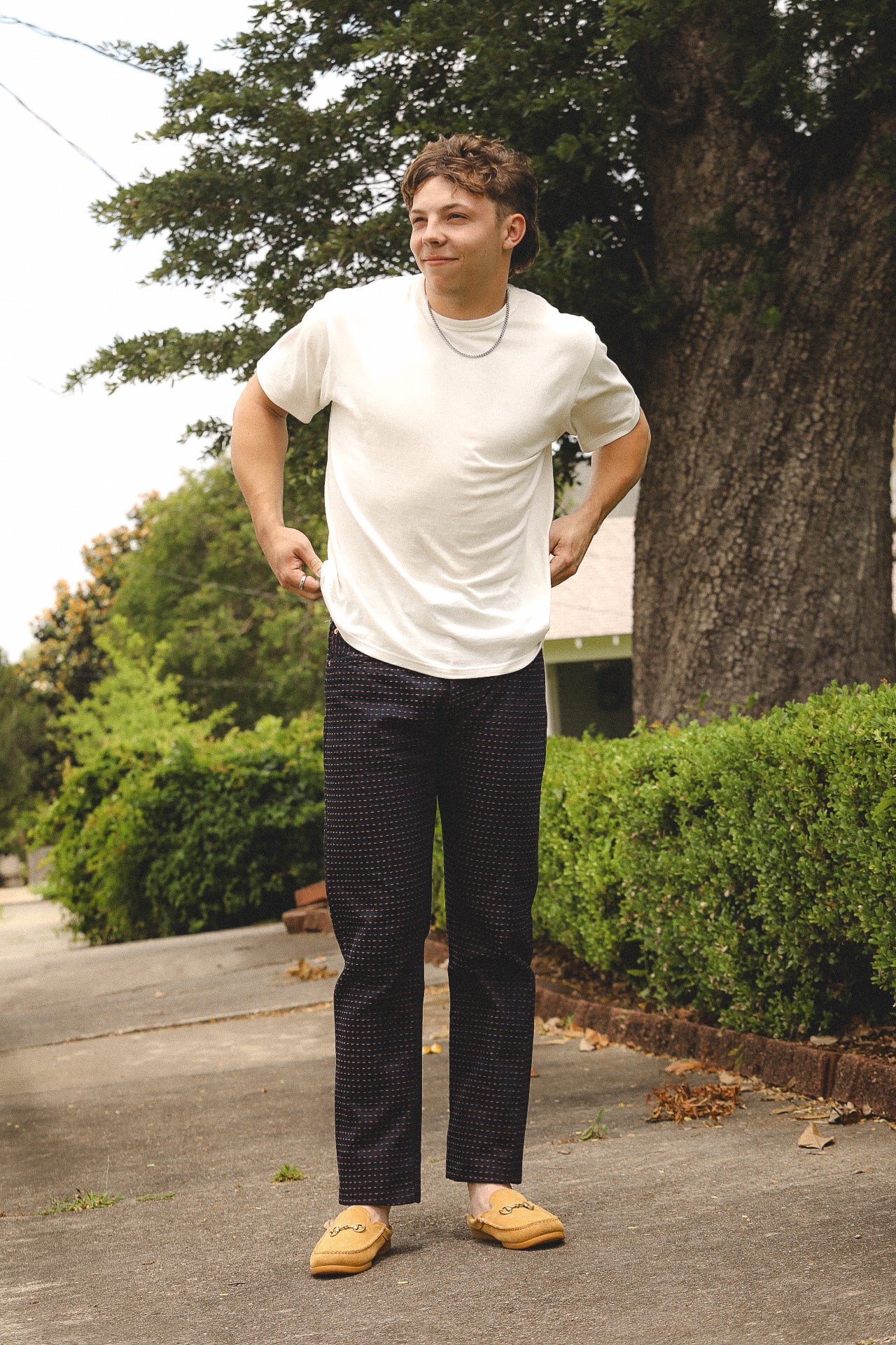 Sashiko Jeans- Persimmon Dyed  (D1897)