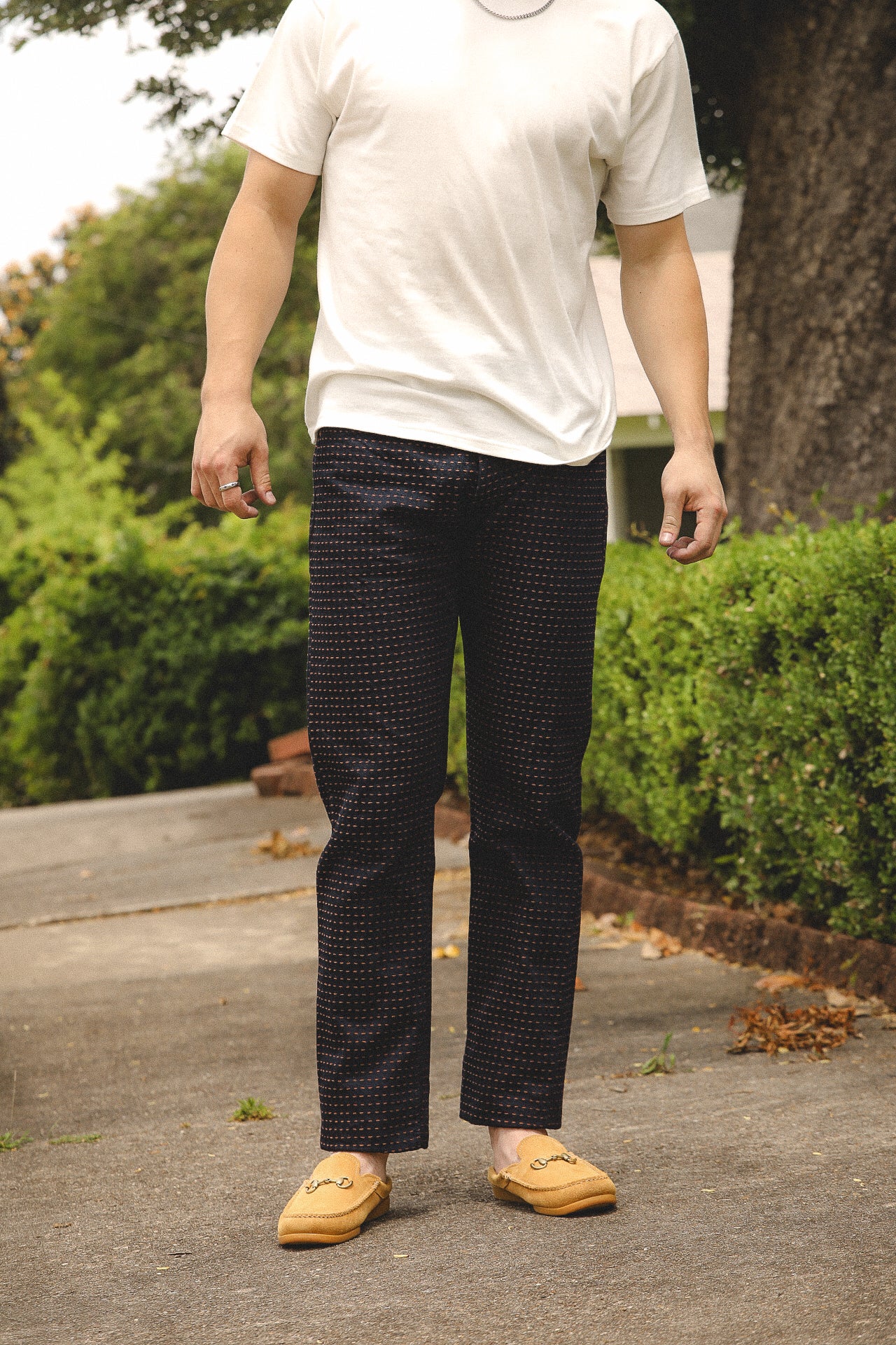 Sashiko Jeans- Persimmon Dyed  (D1897)