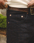 Sashiko Jeans- Persimmon Dyed (D1897)