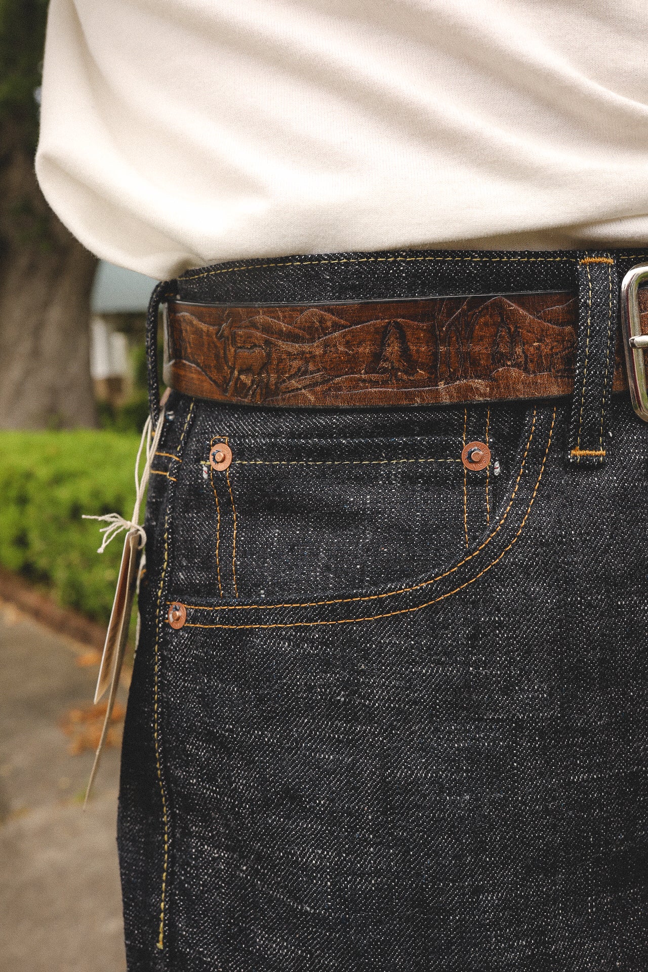 15oz "GL3" High Rise Tapered Jeans- Indigo (SD-1009S )
