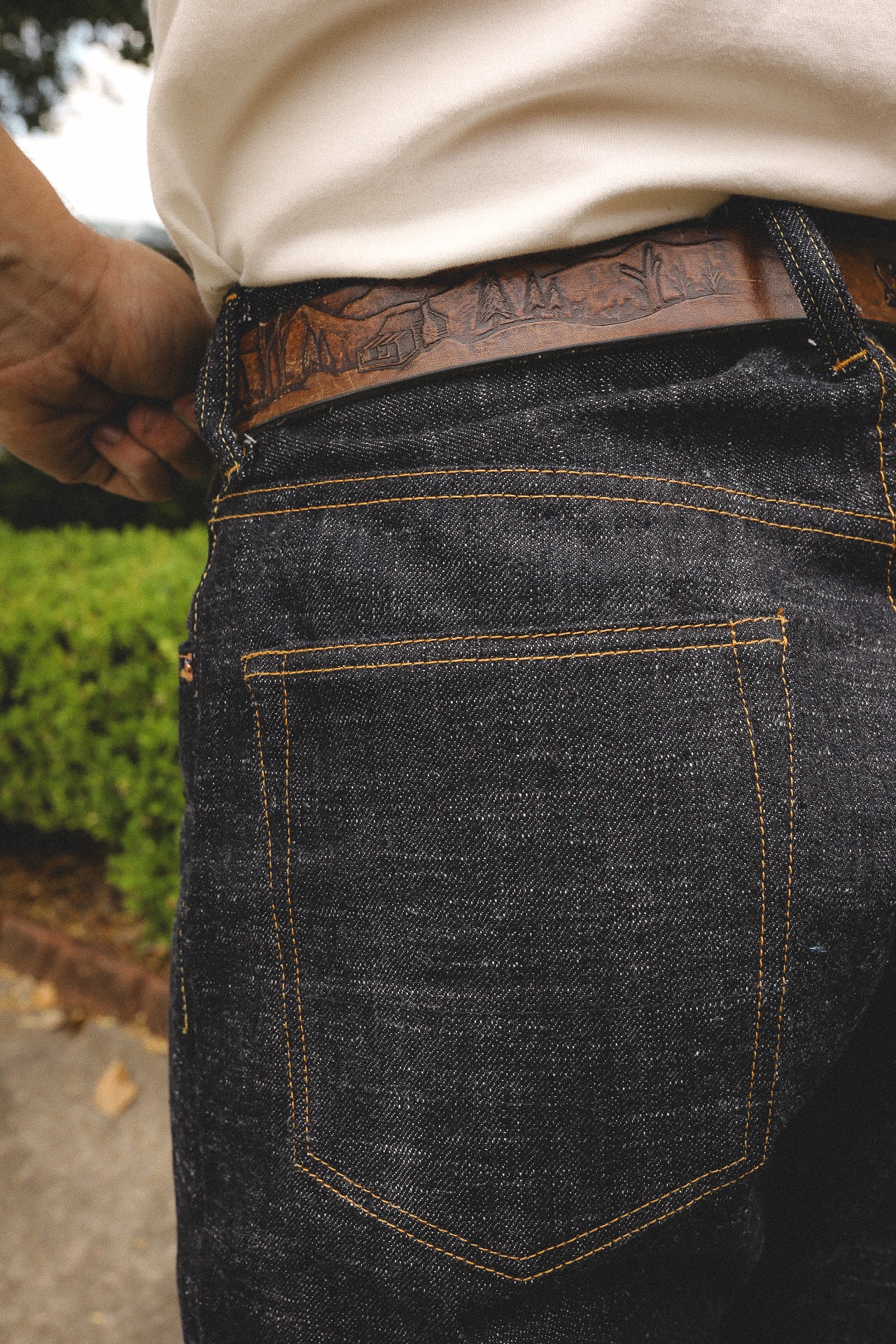 15oz "GL3" High Rise Tapered Jeans- Indigo (SD-1009S )