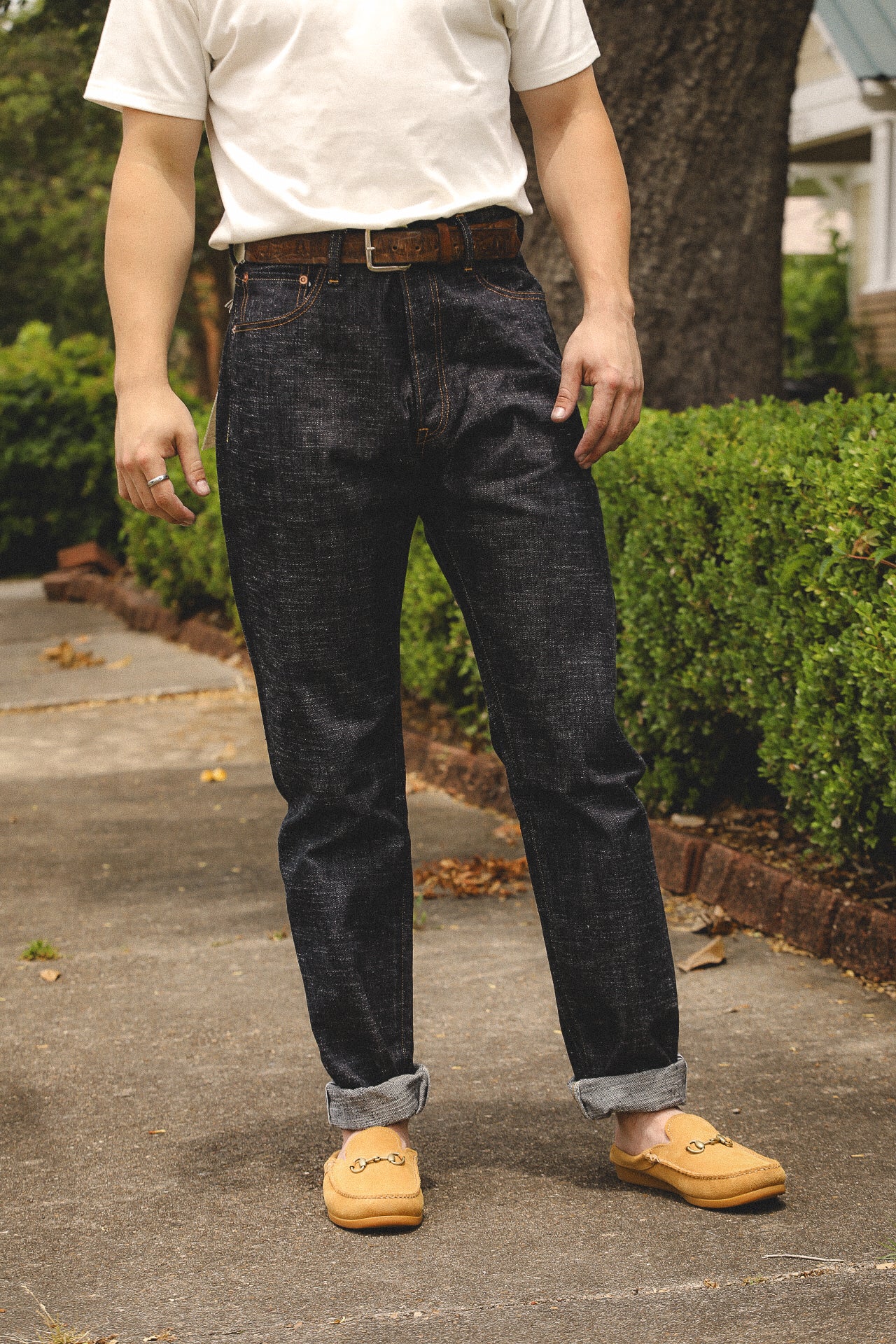 15oz "GL3" High Rise Tapered Jeans- Indigo (SD-1009S )