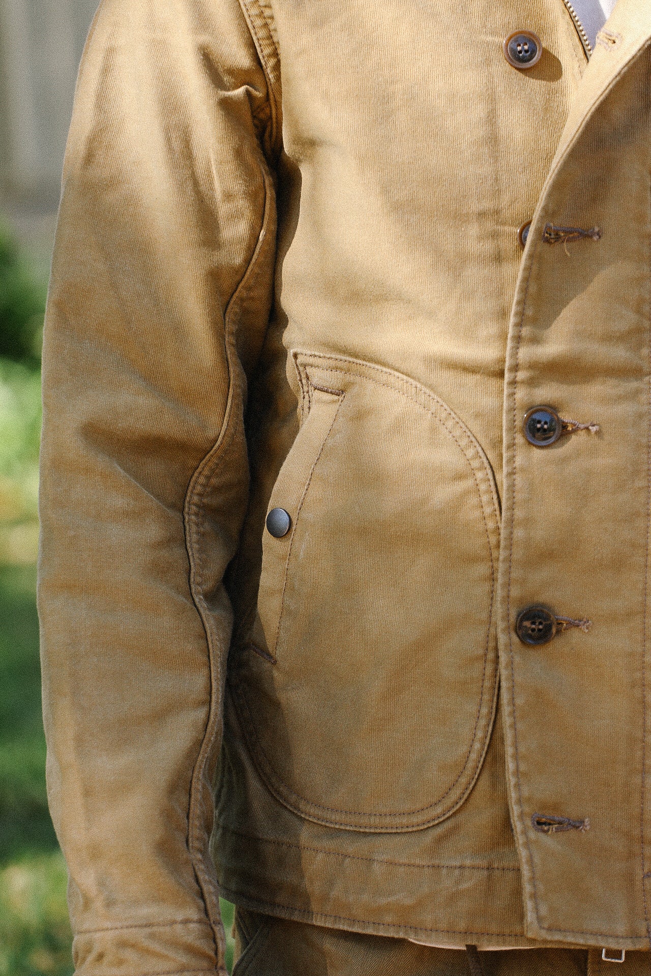 12oz Whipcord Lightweight N1 Deck Jacket - Khaki IHM-48-KHA – Iron