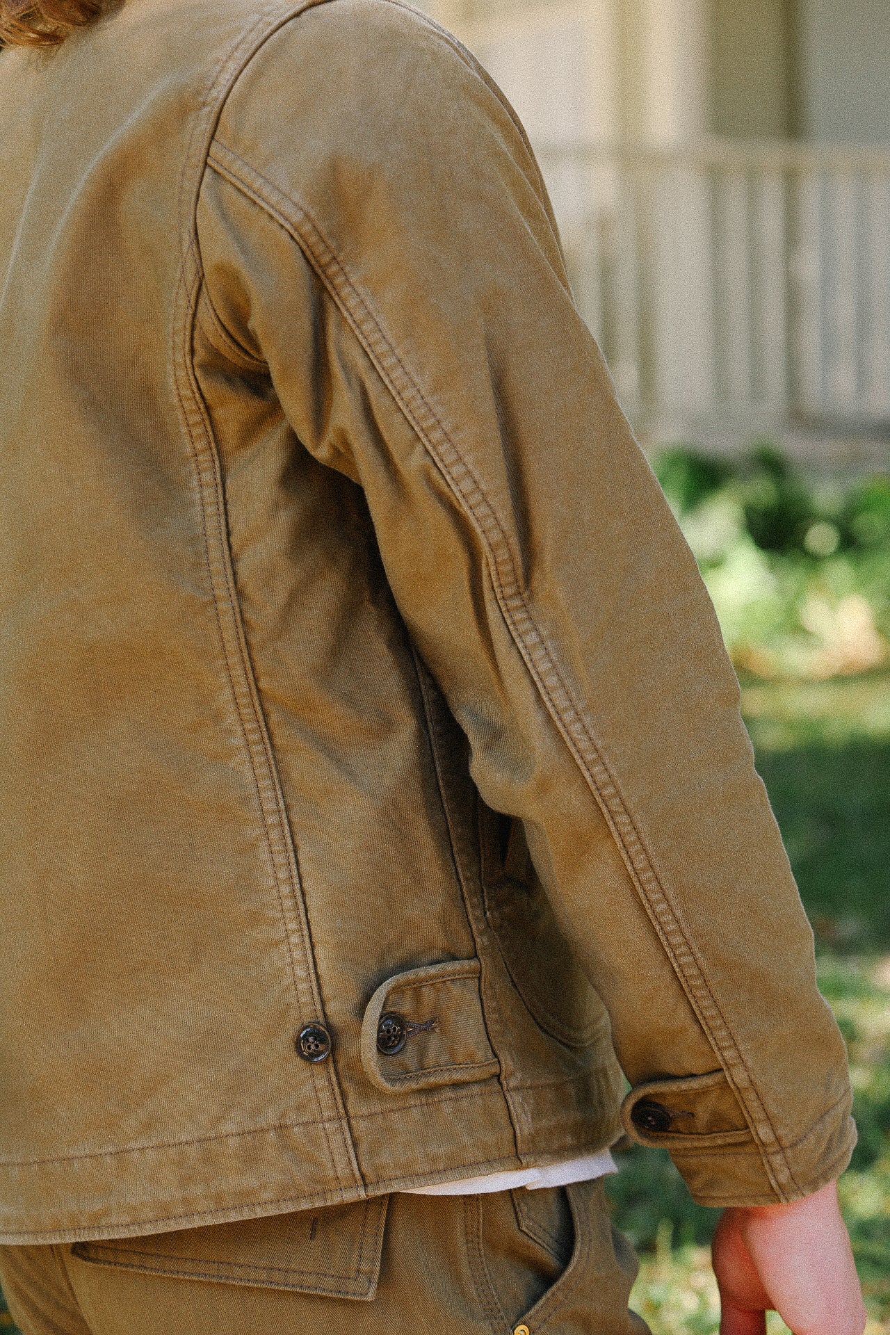 12oz Whipcord Lightweight N1 Deck Jacket - Khaki IHM-48-KHA