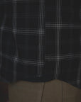 5oz Selvedge Short Sleeved Madras Check Western Shirt - Black IHSH-418-BLK