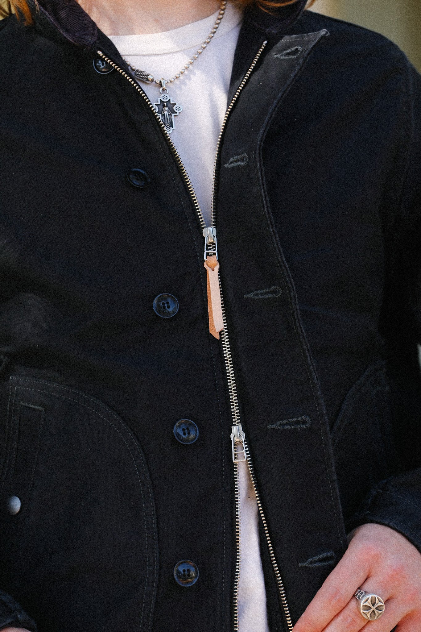 12oz Whipcord Lightweight N1 Deck Jacket - Black IHM-48-BLK – Iron
