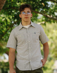 5oz Selvedge Ox Cloth Short Sleeved Work Shirt - Hickory Stripe IHSH-420-HIC