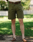 9oz Canvas Military Cargo Shorts - Green IH-740-GRN