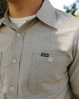 5oz Selvedge Ox Cloth Short Sleeved Work Shirt - Hickory Stripe IHSH-420-HIC