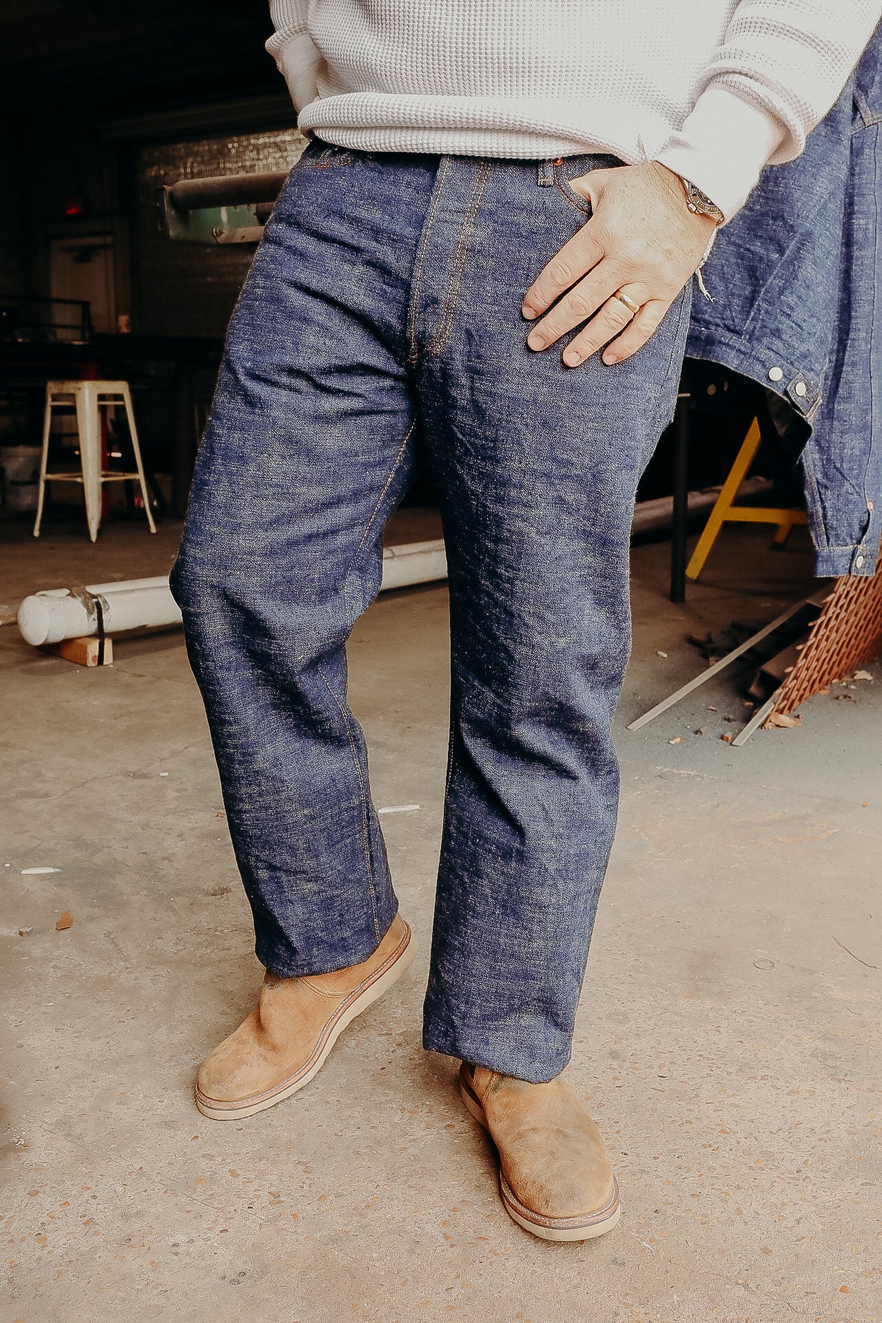 Studio D’artisan 16oz "Extreme Denim" 45th Anniversary Indigo Regular Straight Jeans  SP-108
