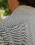 5oz Selvedge Ox Cloth Short Sleeved Work Shirt - Hickory Stripe IHSH-420-HIC