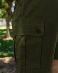 9oz Canvas Military Cargo Shorts - Green IH-740-GRN