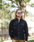 12oz Selvedge Denim Work Shirt With Snaps - Indigo IHSH-326-IND