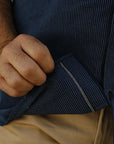 5oz Selvedge Ox Cloth Short Sleeved Work Shirt - Pinstripe IHSH-420-PIN