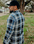 9oz Selvedge American Check Work Shirt - Blue IHSH-382-BLU