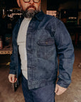 Mud and Natural Indigo Dyed Denim Jacket (MXGJ10024)