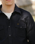 12oz Military Moleskin Western Shirt - Black IHSH-426-BLK