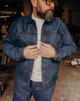 Mud and Natural Indigo Dyed Denim Jacket (MXGJ10024)