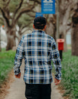 9oz Selvedge American Check Work Shirt - Blue IHSH-382-BLU