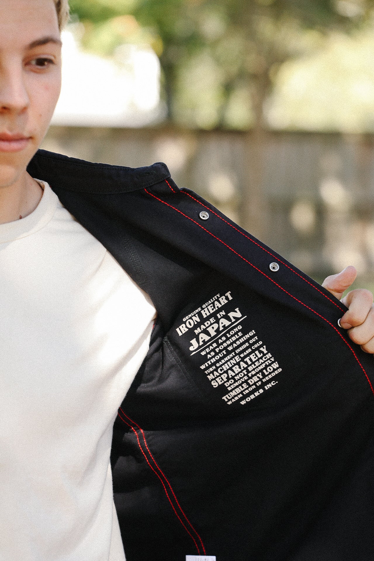 12oz Military Moleskin Western Shirt - Black IHSH-426-BLK