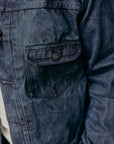 Mud and Natural Indigo Dyed Denim Jacket (MXGJ10024)
